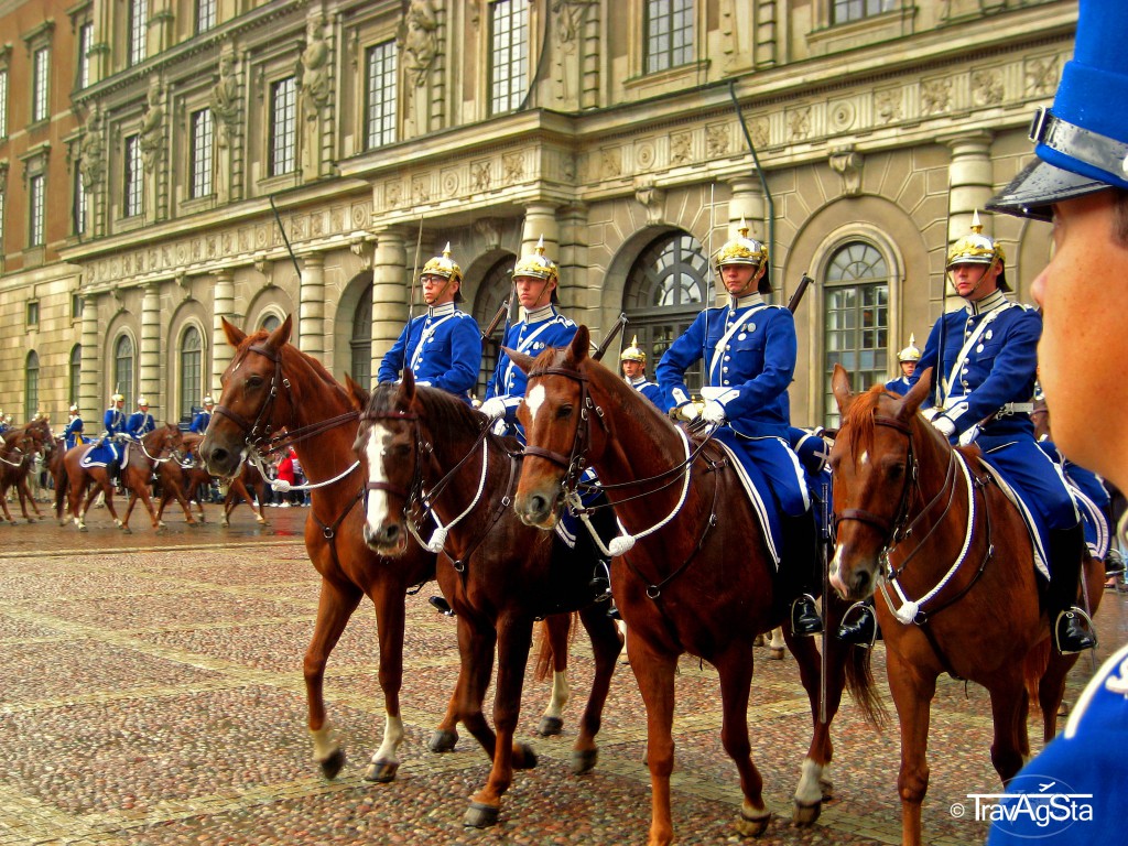 Changing guards at the Royal Castle, Stockholm