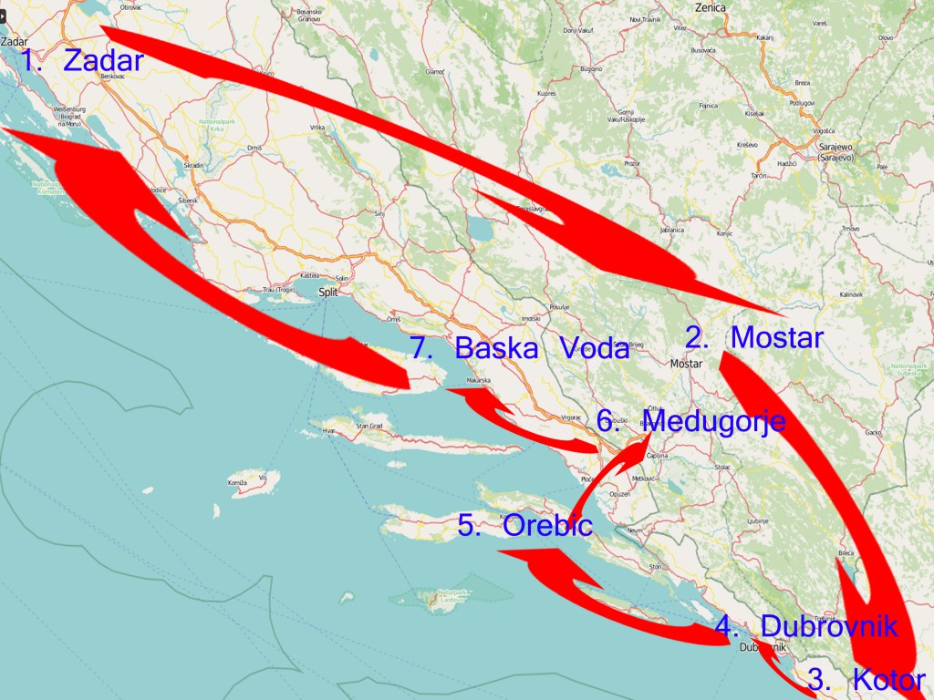 Itinerary for western Balkans in 10 days