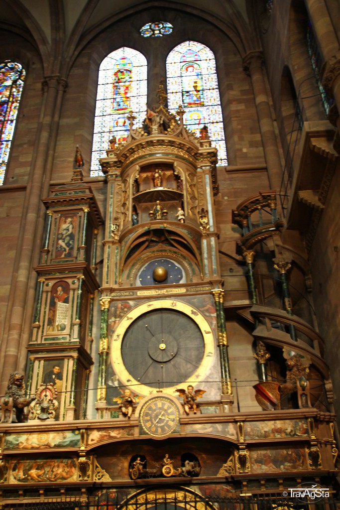 Horloge astronomique, Cathédral de Notre-Dame Strasbourg, Strasbourg, Alsace, France